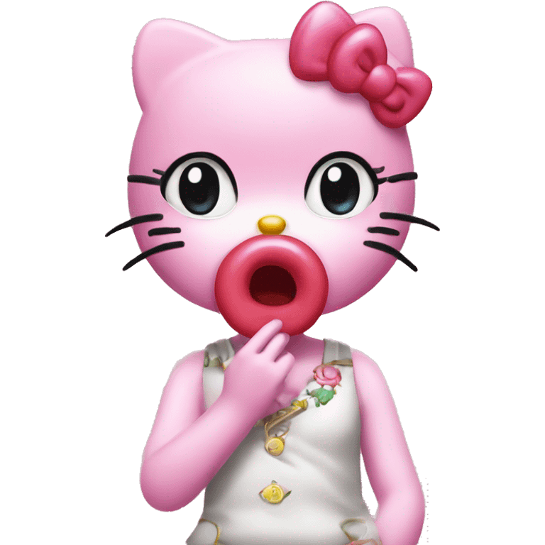 hello kitty blowing kisses emoji