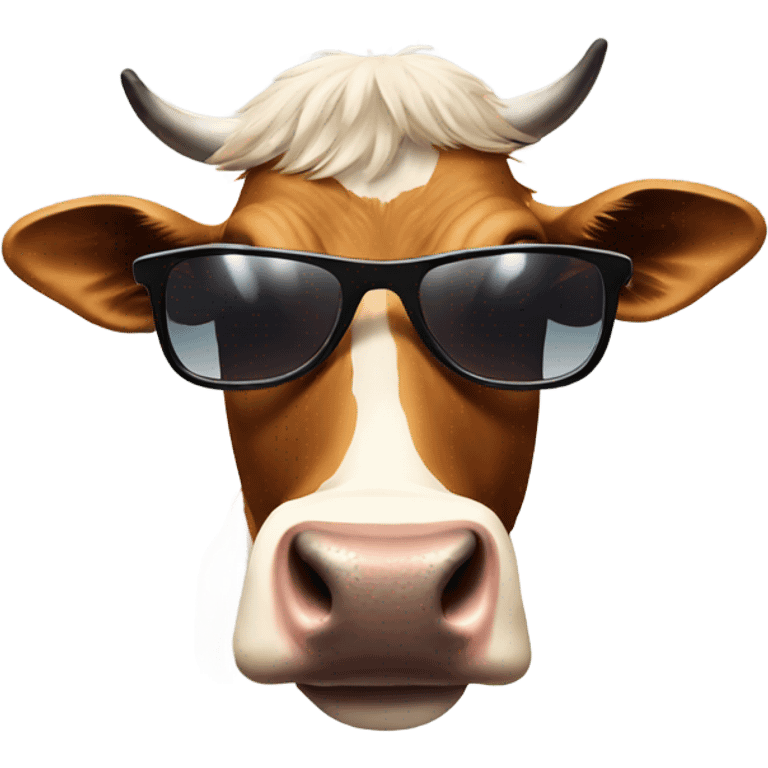 cow with sunglasses emoji