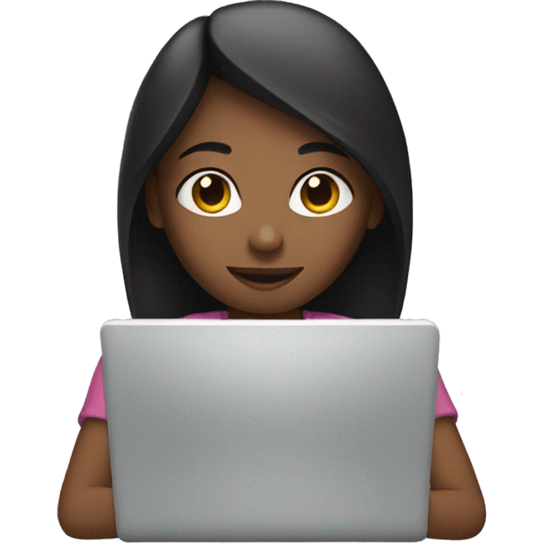 girl working on a laptop emoji