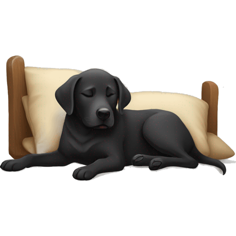 black lab sleeping emoji