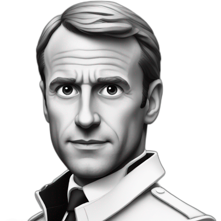 Macron noir emoji