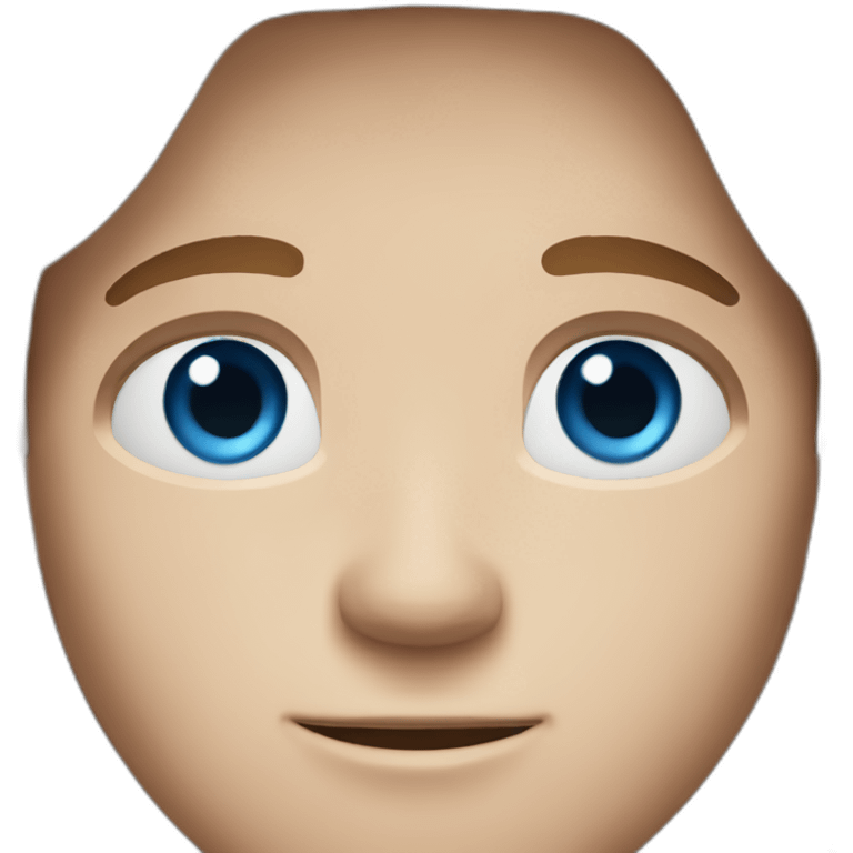 White Man with Blue Eyes, Long Brown Hair, and Freckles emoji