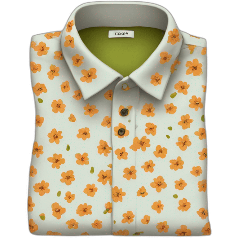 Classic shirt with flowers emoji