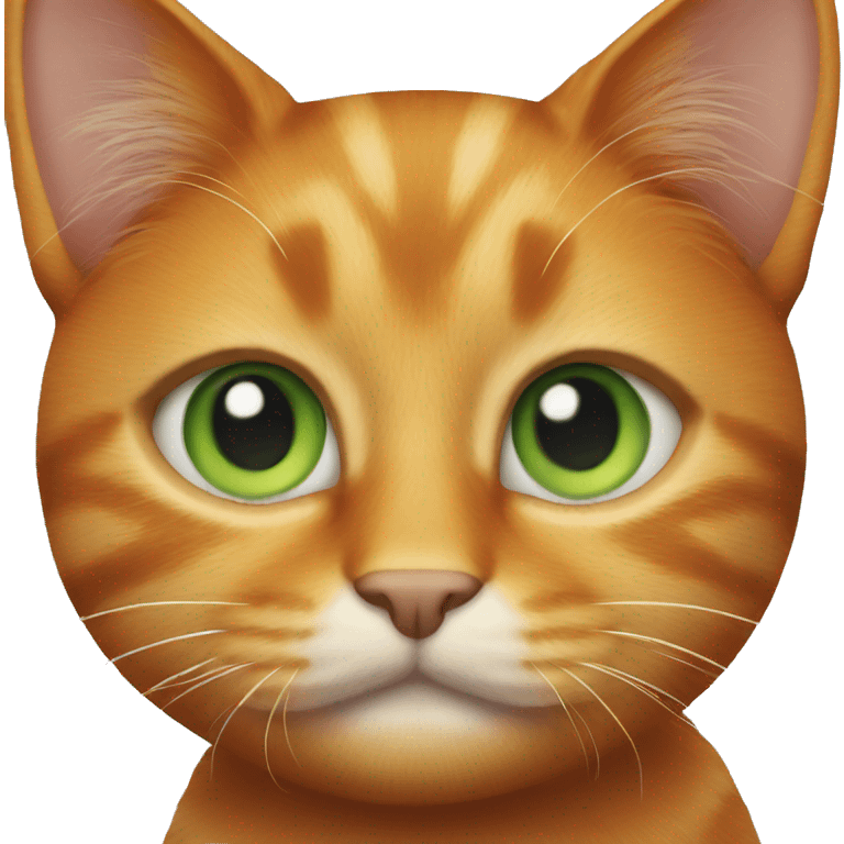 Ginger cat with green eyes emoji