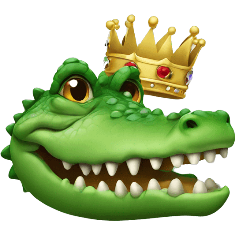 a crocodile with crown emoji