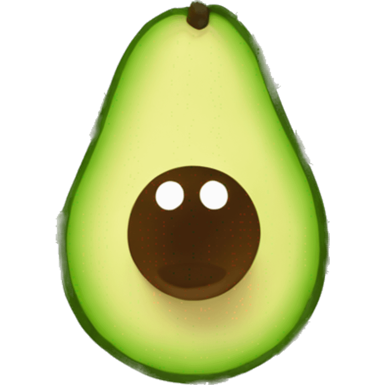 avocado with eyes and with mouth emoji