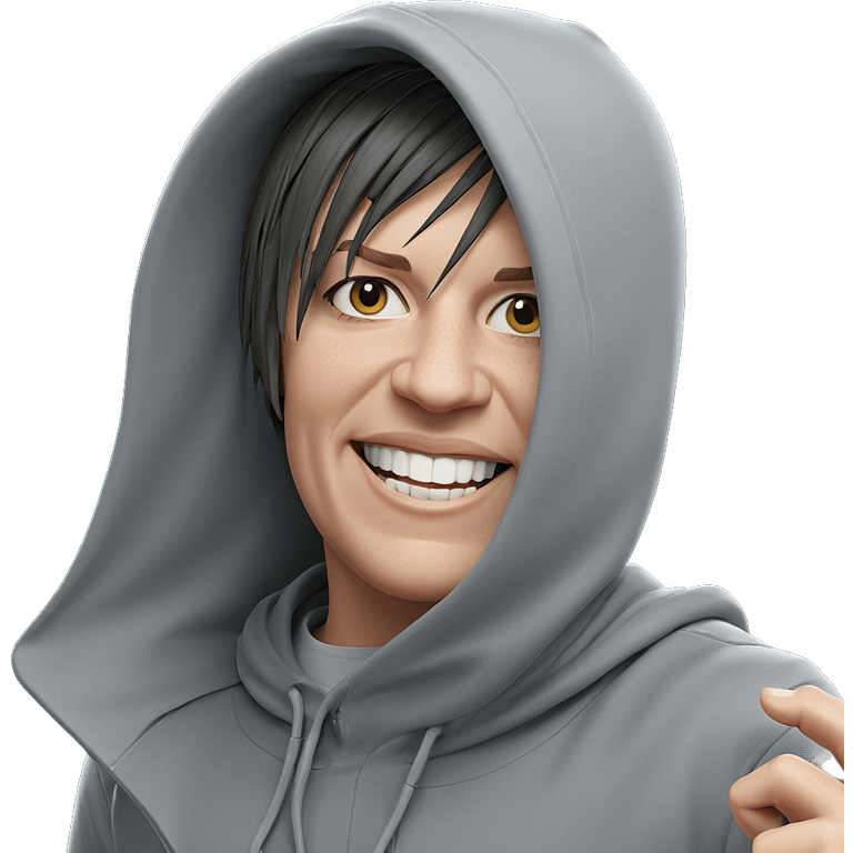 smiling boy in hoodie emoji