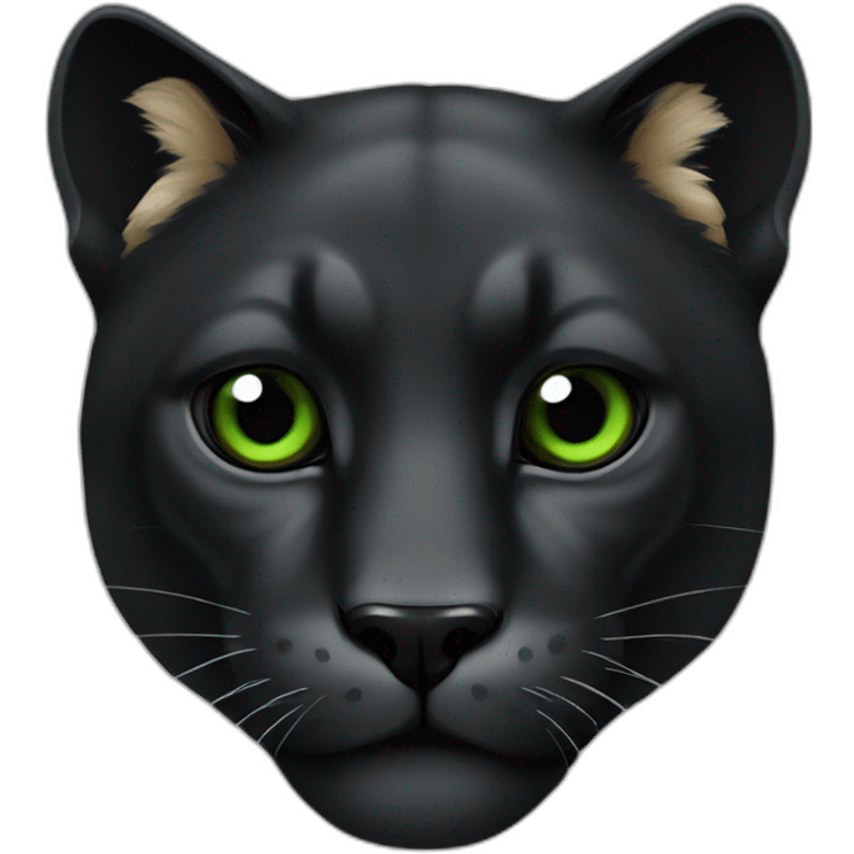 Animal pantera negra con ojos verdes emoji