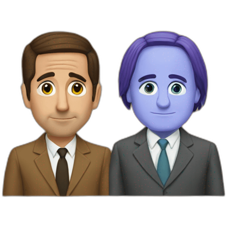 Michael scott and Dwight emoji