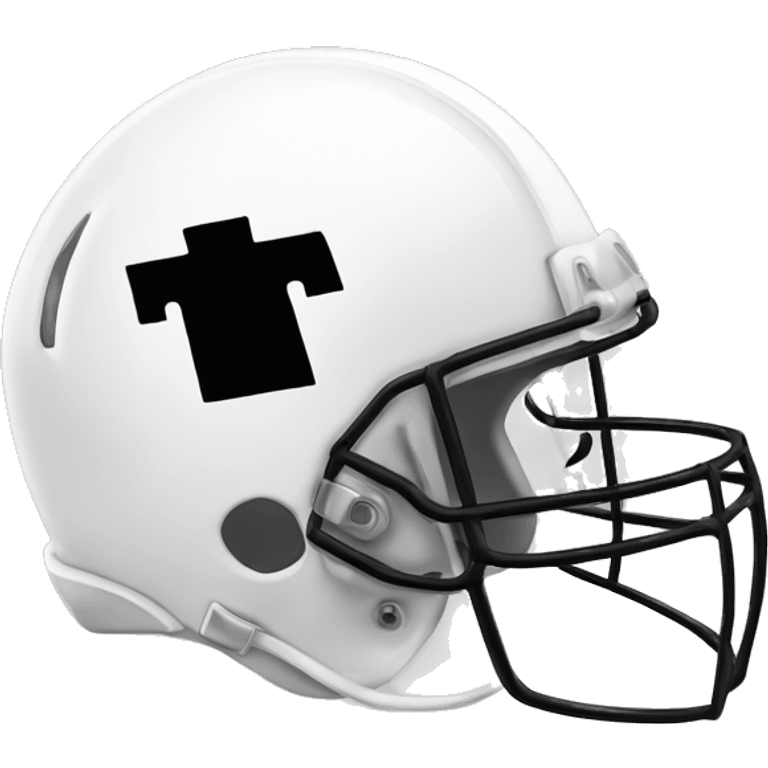 white football helmet with black dollar sign on the side emoji