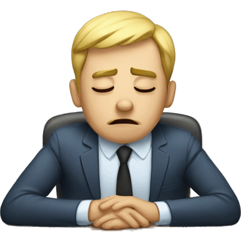 Tired in office emoji