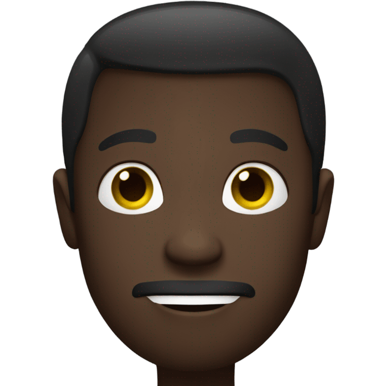 A dark skinned man holding a banana  emoji