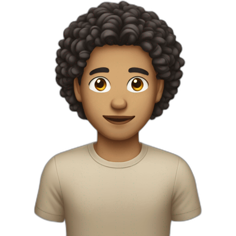 a lightskin guy with good hair emoji