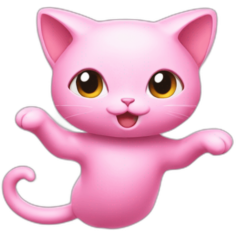 pink mew levitating emoji