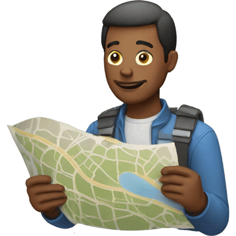 a man with a map in his hands emoji