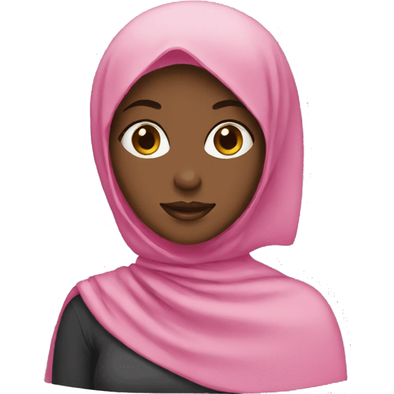 Girl with pink hijab emoji