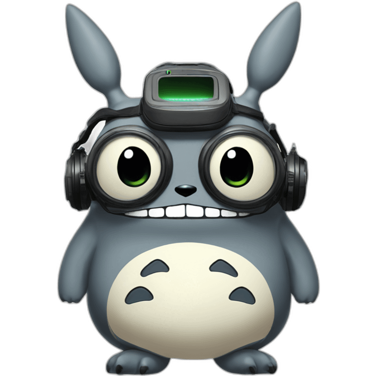 totoro with VR headset emoji