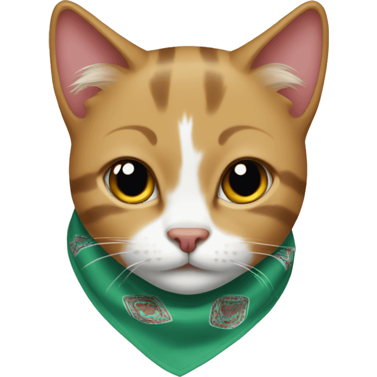 Cat with bandana emoji