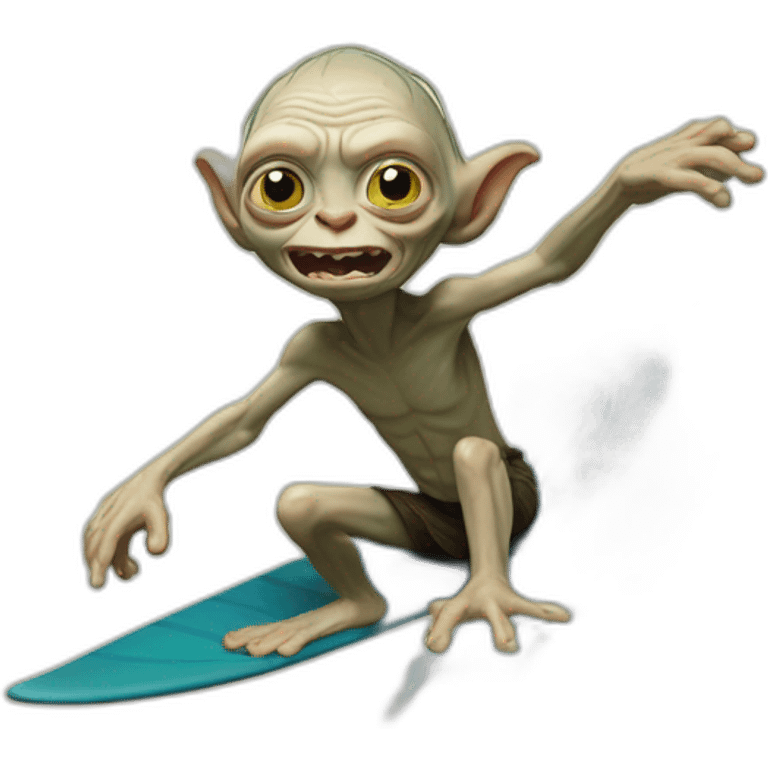 gollum surfing emoji