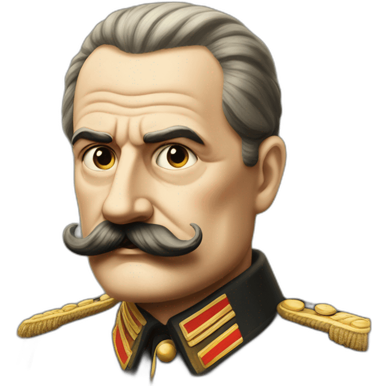 German dictator during the 1930s to 1945 with square paintbrush mustache emoji