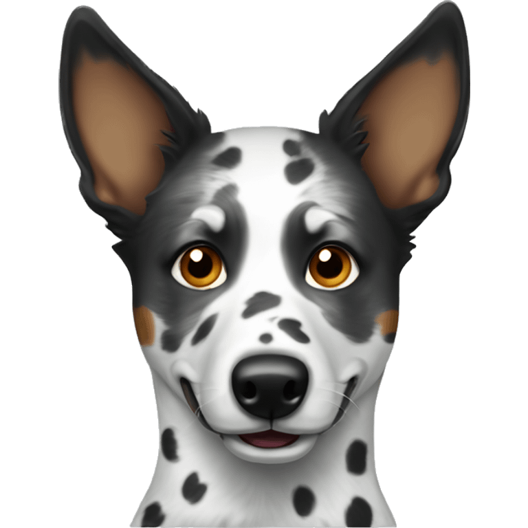 White spotted heeler dog emoji