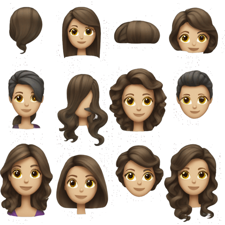 Brunette White Woman Hairstylist  emoji