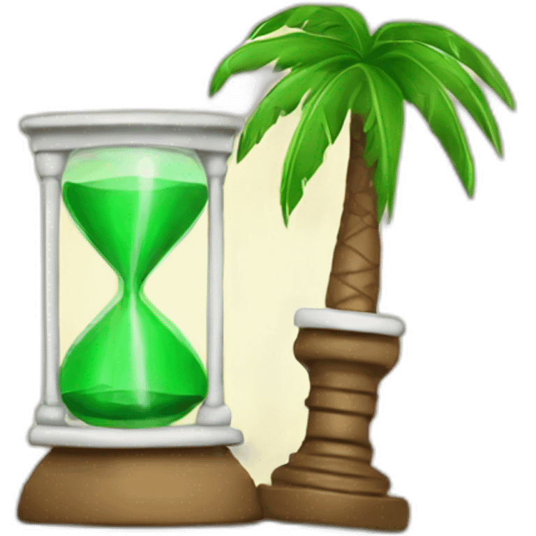 palms with money and hourglass emoji