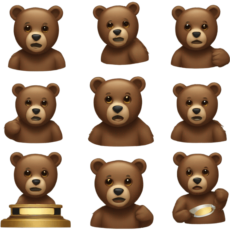 trophy brown bear emoji