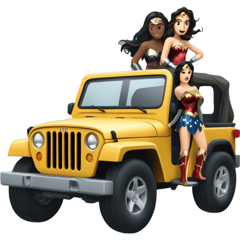  Diana Prince and Wonder woman’s army jeep  emoji