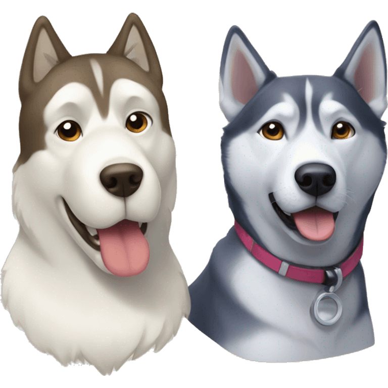 husky and lab emoji