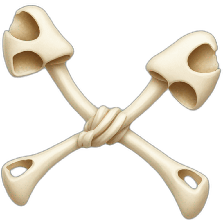 bow made of bones emoji