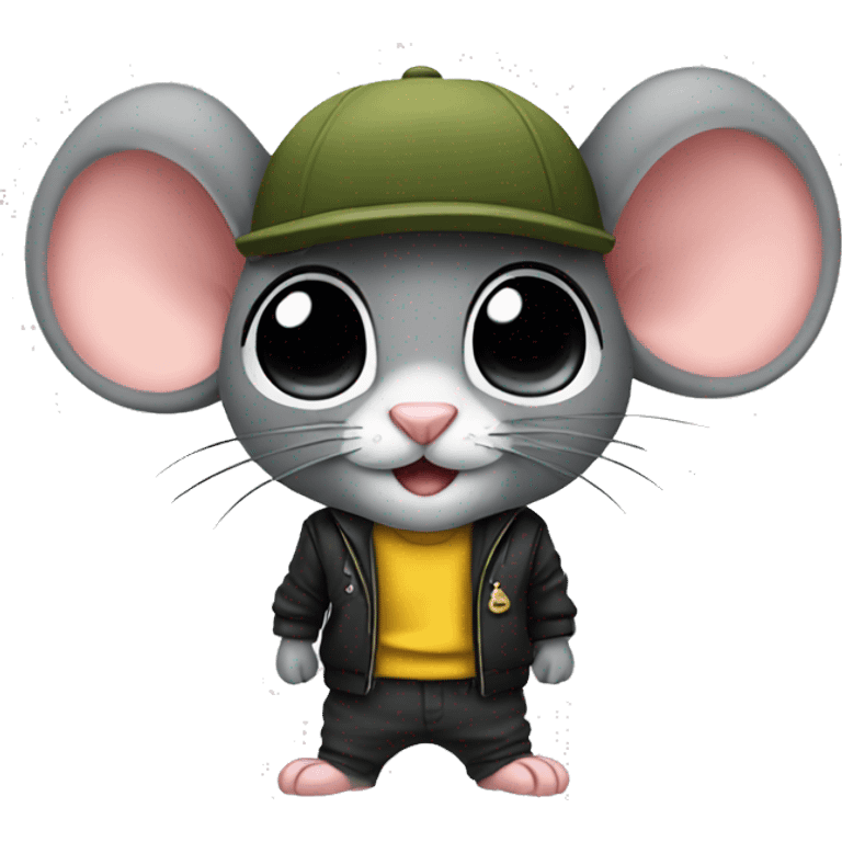 A small mouse with swag emoji