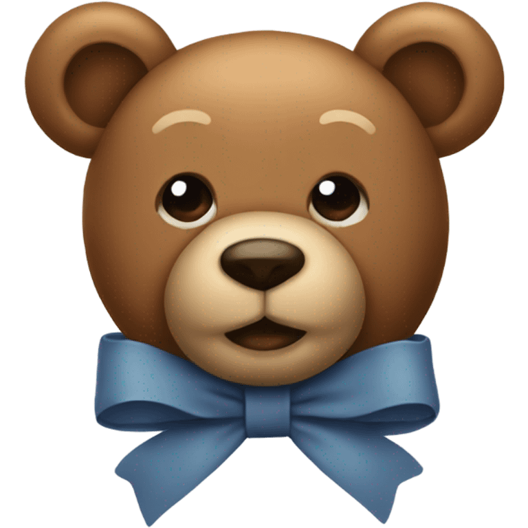 Teddy bear bow emoji