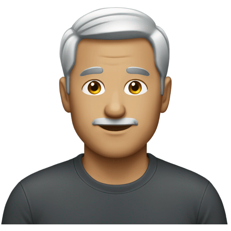 old brand manager in dark gray t-shirt emoji