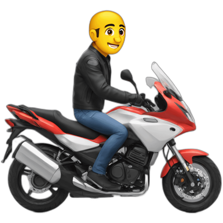 Zemmour sur une moto  emoji