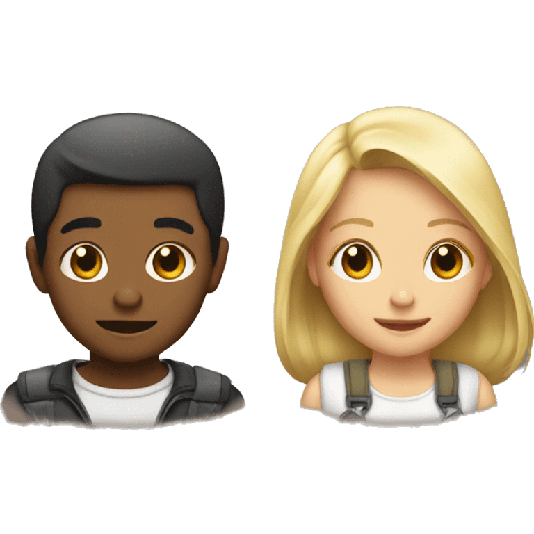 Back hud boy and girl emoji