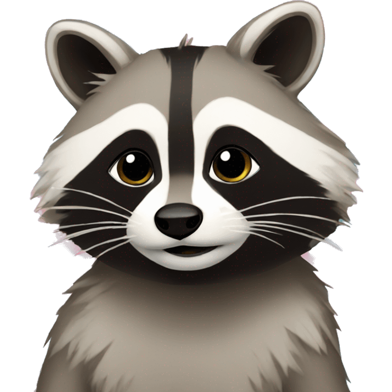 trans flag raccoon emoji