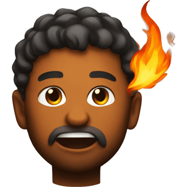 A fiery pit emoji