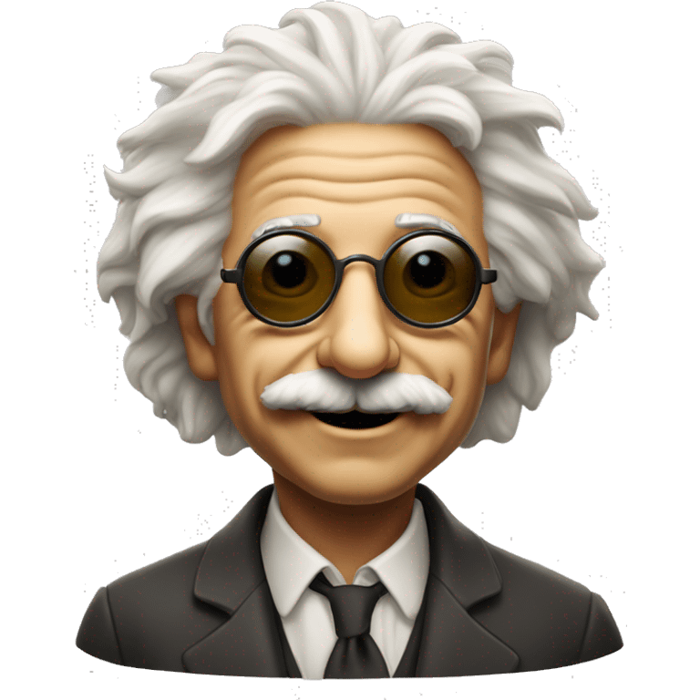 albert einstein dark sun glasses smiling emoji