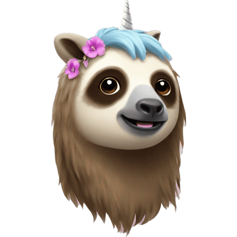 Sloth unicorn combination emoji