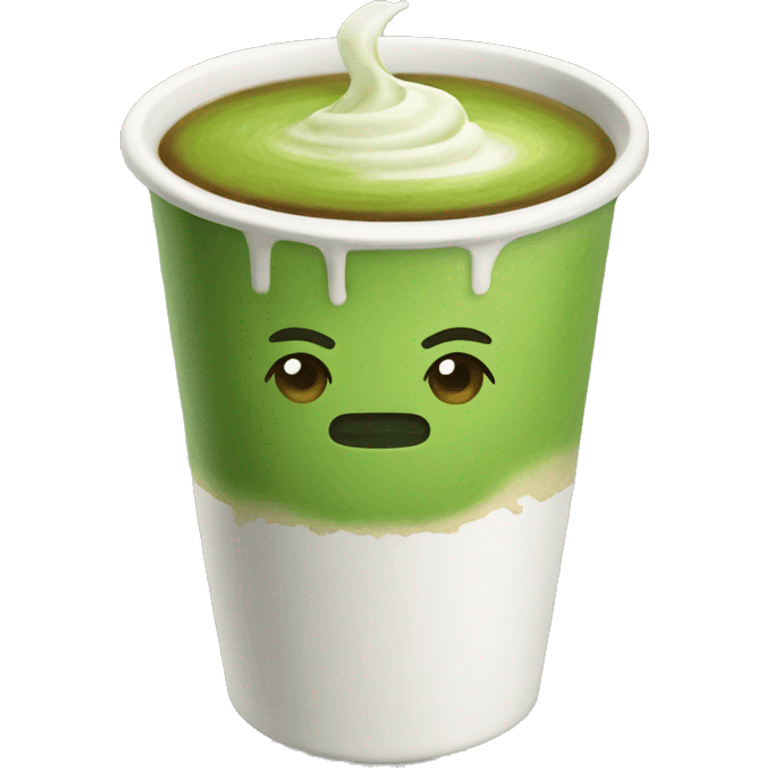 Matcha I ced coffee emoji