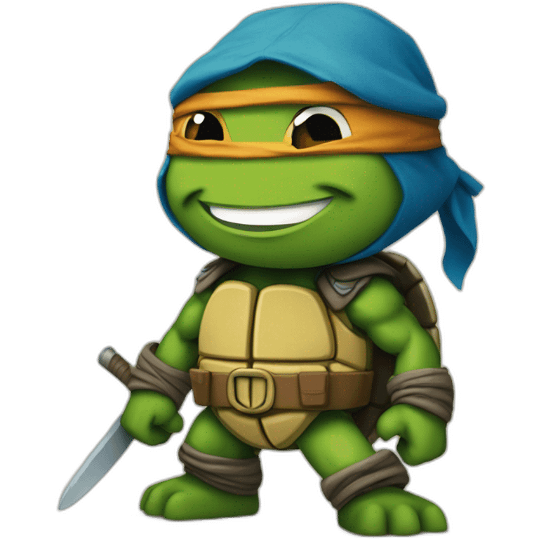 Leonardo teenage mutant ninja turtle emoji