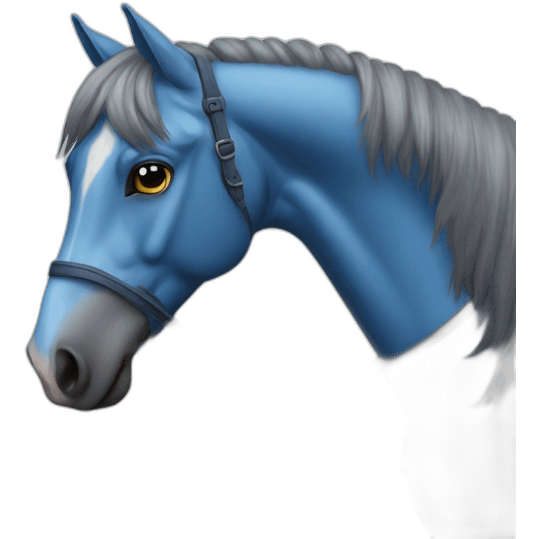 Cheval bleu emoji