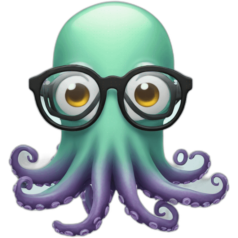 Octopus with glasses emoji