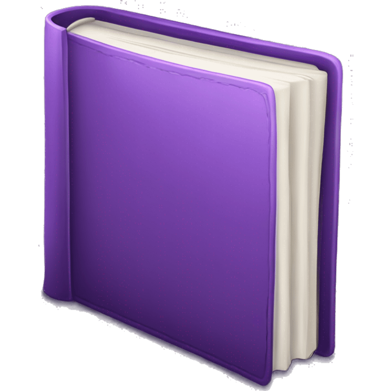 iOs closed book emoji in purple (make it wider) emoji