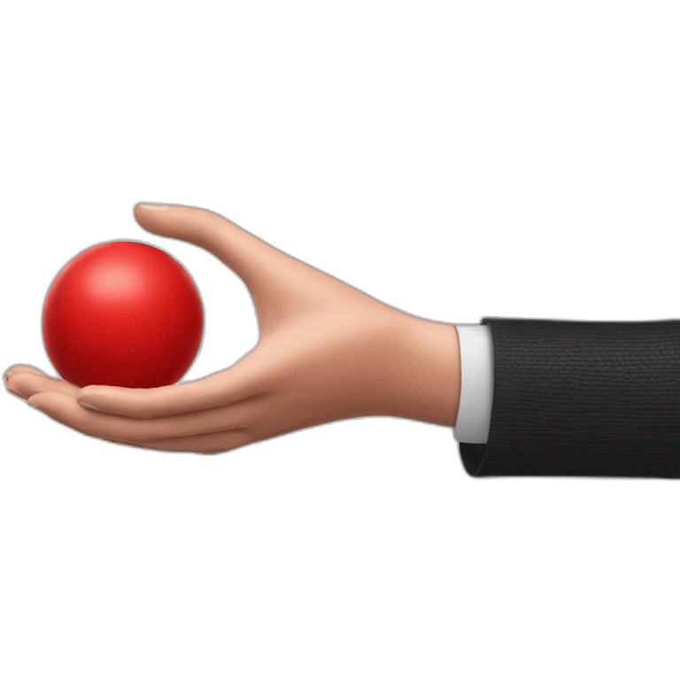 red rubber ball in hand emoji