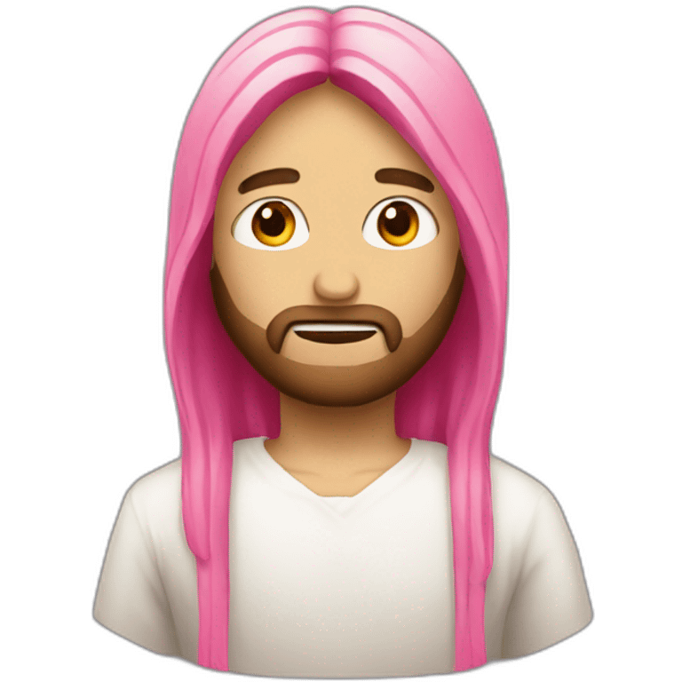 jesus emo with pink hair emoji