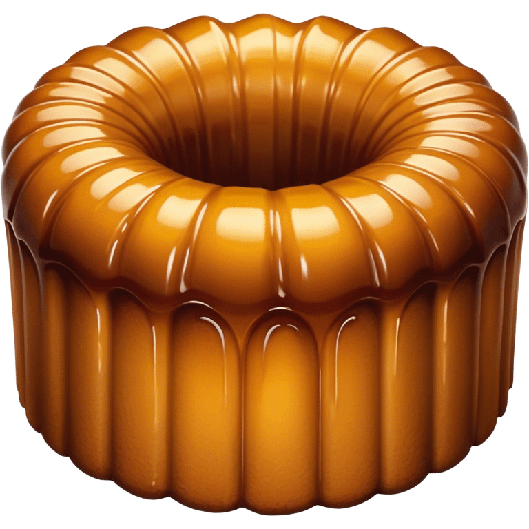 Cinematic rich cannelé, dark caramelized crust with a soft, custard-like interior, glossy finish, warm golden hues, elegant and indulgent. emoji