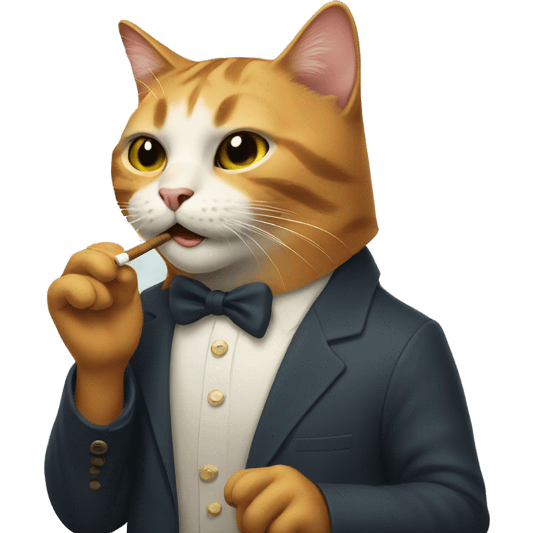 cat smoking cigarette emoji