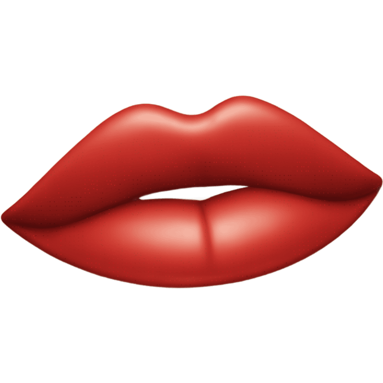 Juicy red kissing lips emoji